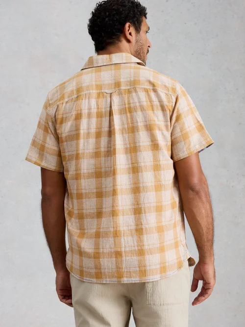 Chemise Hayle en lin et coton à carreaux - Yellow Mlt - XXXL Image 4