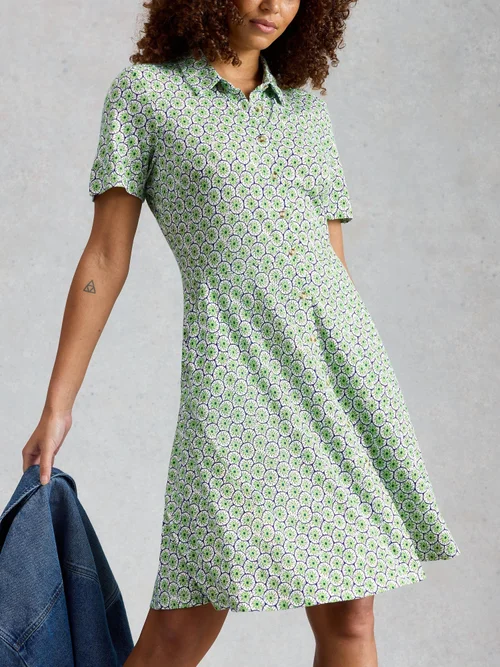 Robe-chemise en jersey Ria - Blue Pr - 52/R Image 3