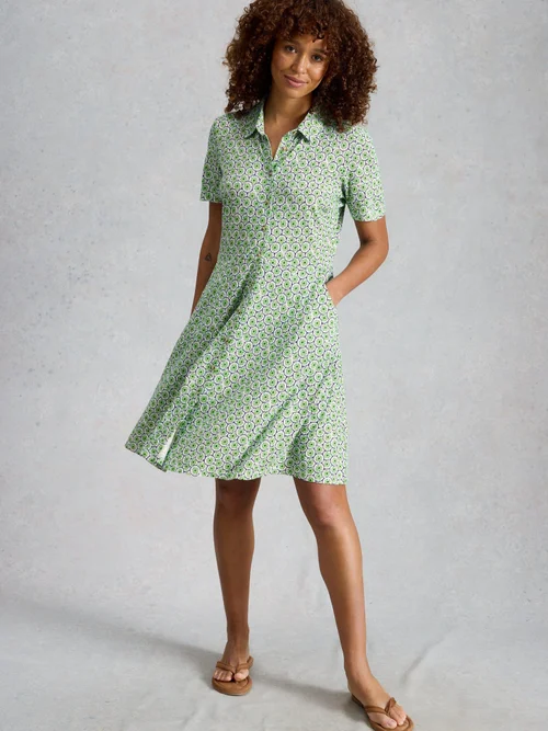 Robe-chemise en jersey Ria - Blue Pr - 52/R Image 1