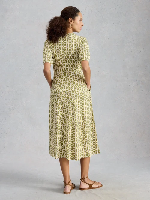 Robe Megan en jersey - Green Mlt - 46/R Image 4
