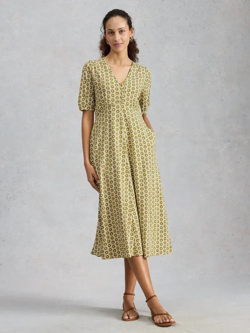 Robe Megan en jersey - Green Mlt - 46/R Image 1
