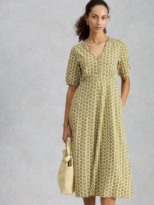 Robe Megan en jersey - Green Mlt - 46/R Image 3