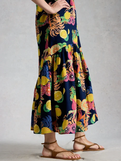 Robe Midi Lily - Navy Pr - 48/R Image 3