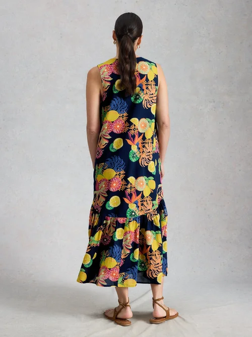 Robe Midi Lily - Navy Pr - 48/R Image 4