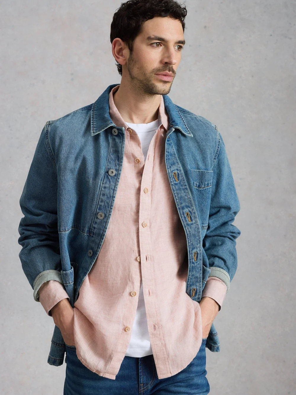 Chemise Longue En Lin Keswick - Lgt Pink - XXL Image 1