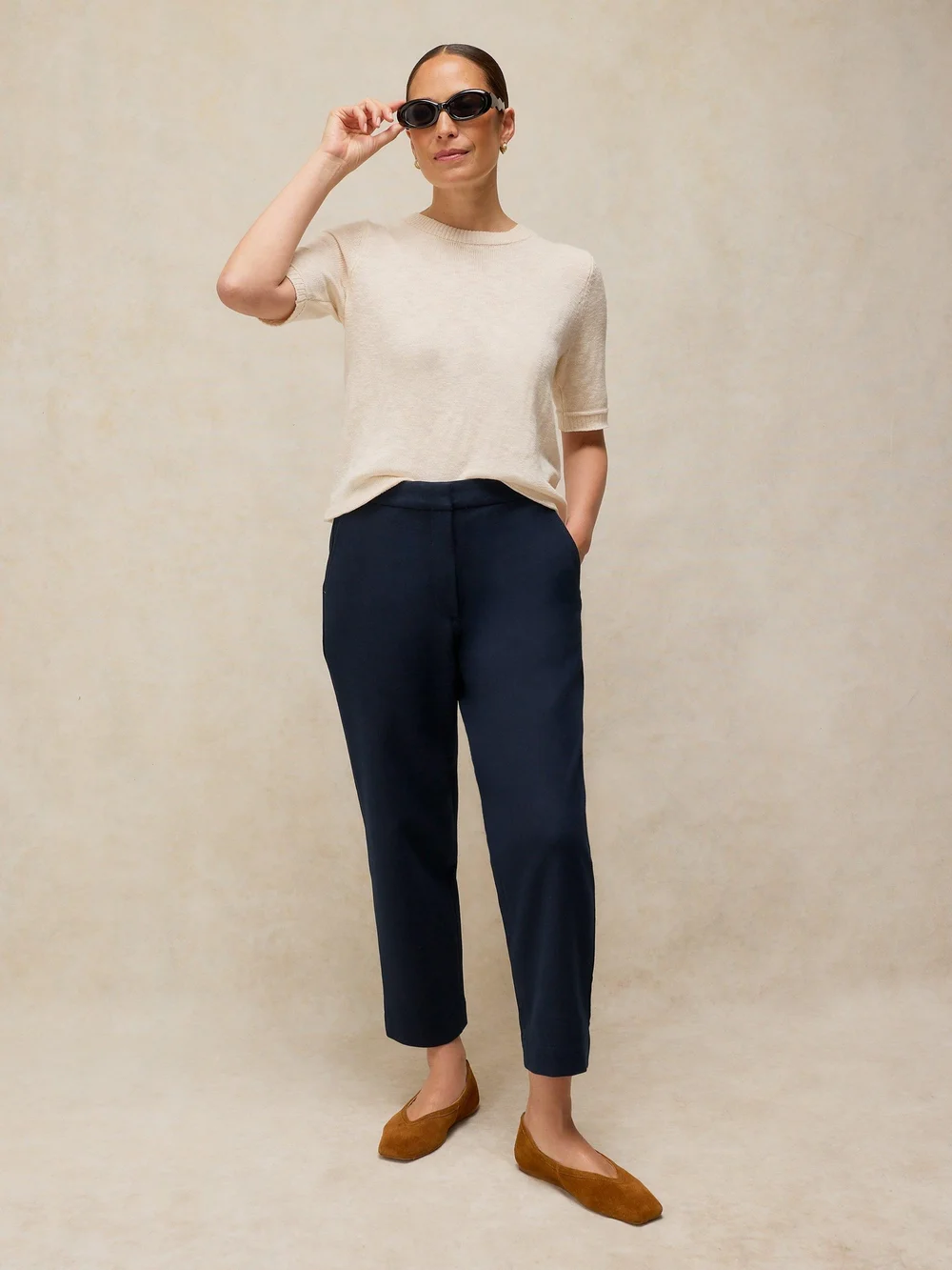 Pantalon droit court Illy - Dark Navy - 50/R Image 1