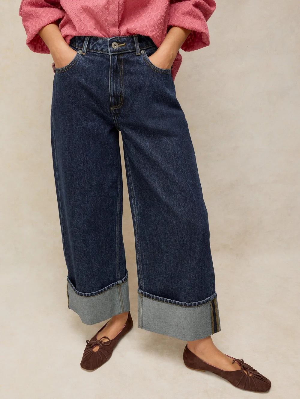 Jean droit Bailey à revers - Dk Denim - 52/R Image 1