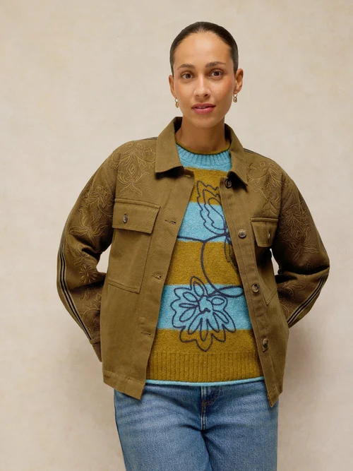 Veste Jade Brodée - Khaki Grn - 50/R Image 3