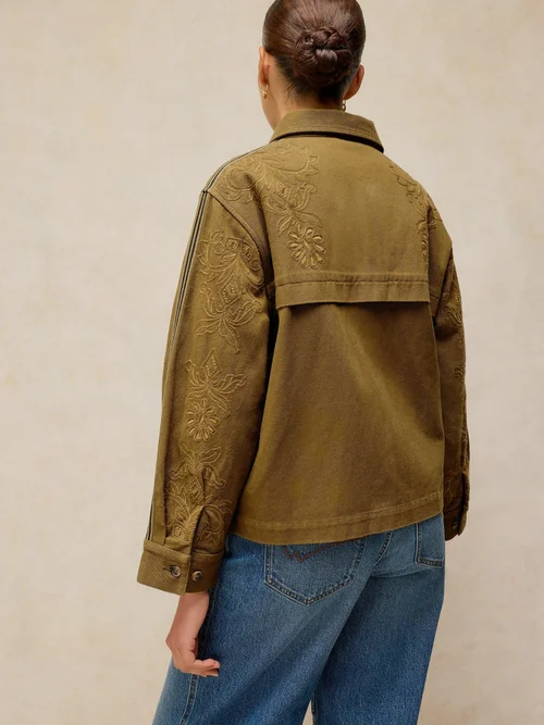 Veste Jade Brodée - Khaki Grn - 50/R Image 4