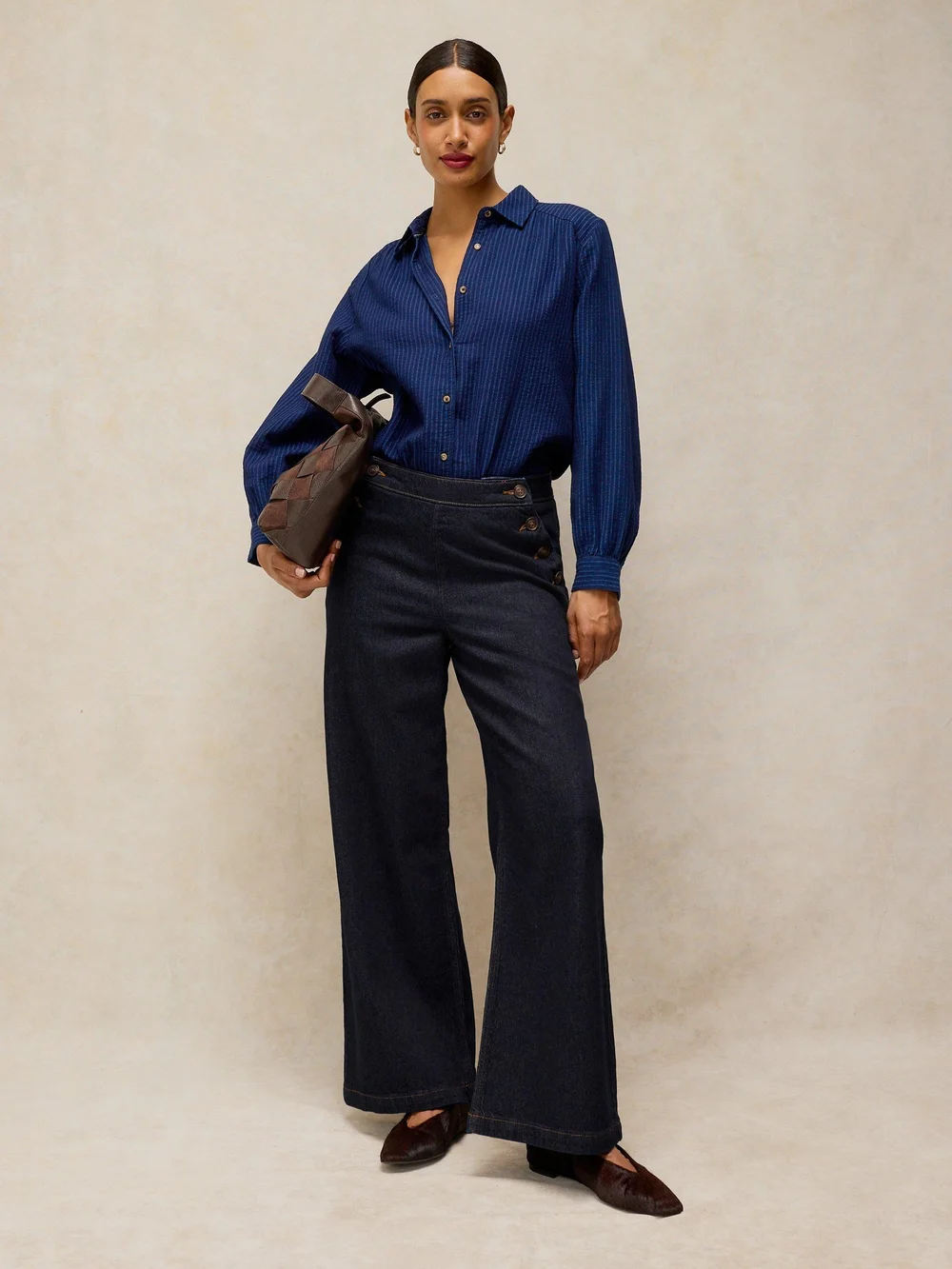 Jean Reese avec boutons décoratifs - Dk Denim - 50/R Image 1