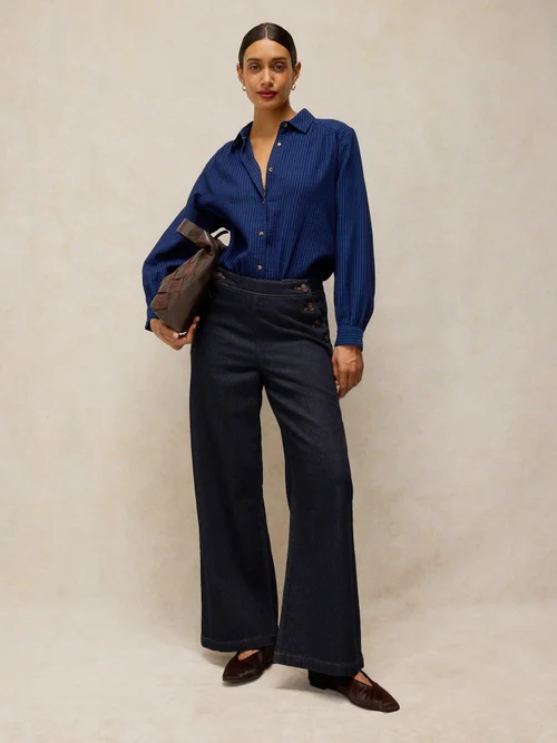 Jean Reese avec boutons décoratifs - Dk Denim - 50/R Image 1