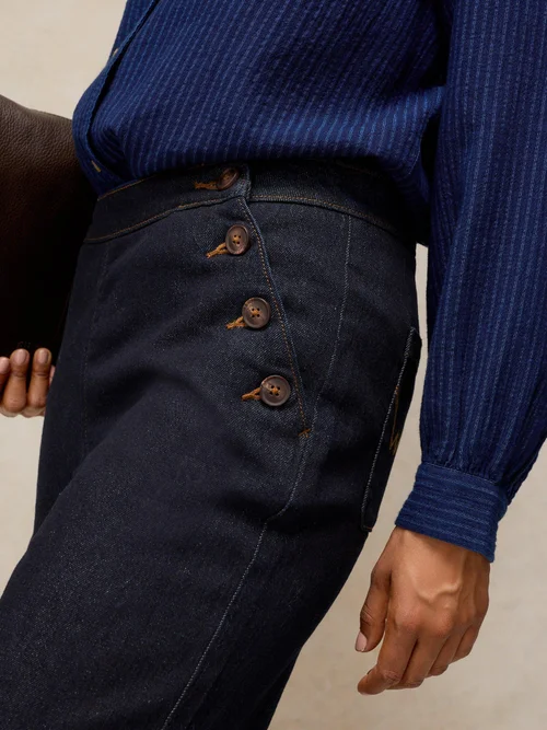 Jean Reese avec boutons décoratifs - Dk Denim - 50/R Image 2