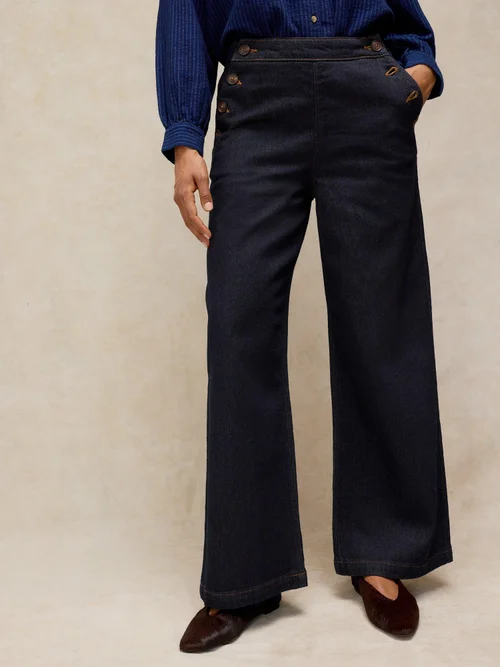 Jean Reese avec boutons décoratifs - Dk Denim - 50/R Image 3