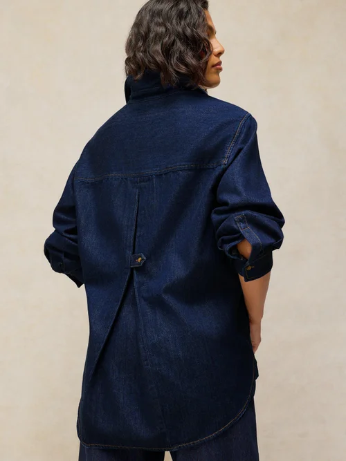 Tunique longue en denim Sage - Dk Denim - 40/R Image 4