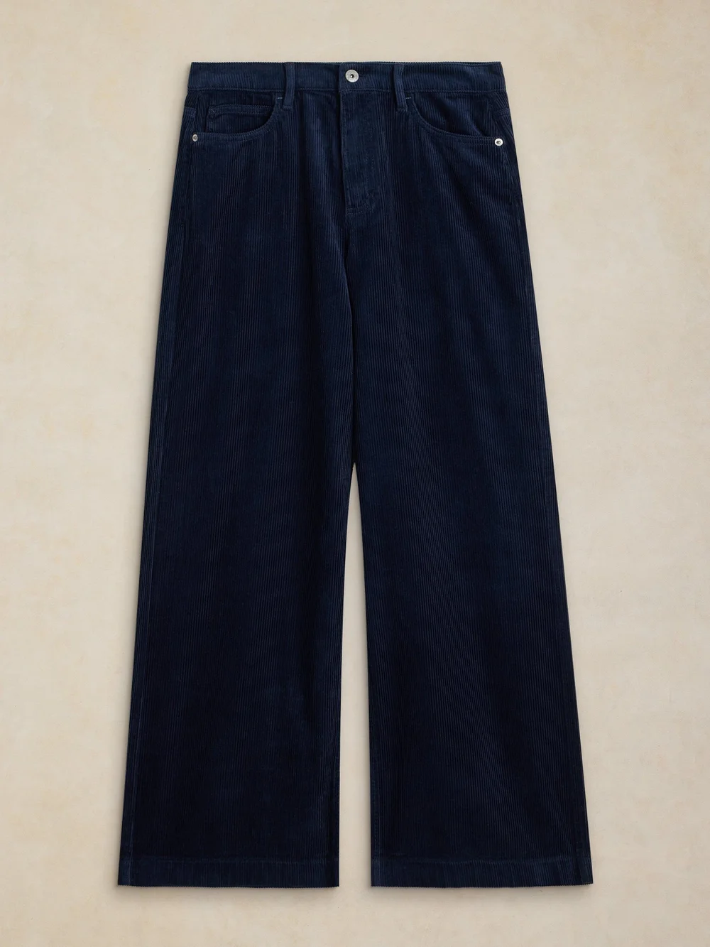 Pantalon Large En Velours Côtelé Ayla - Dark Navy - 52/R Image 1