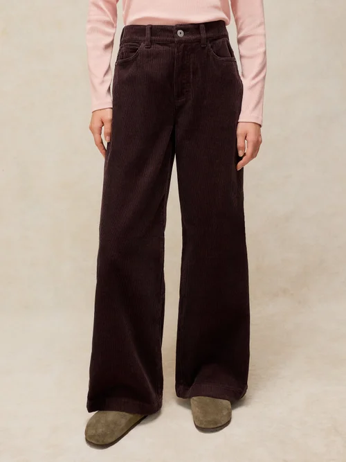Pantalon Large En Velours Côtelé Ayla - Dk Brown - 52/R Image 2