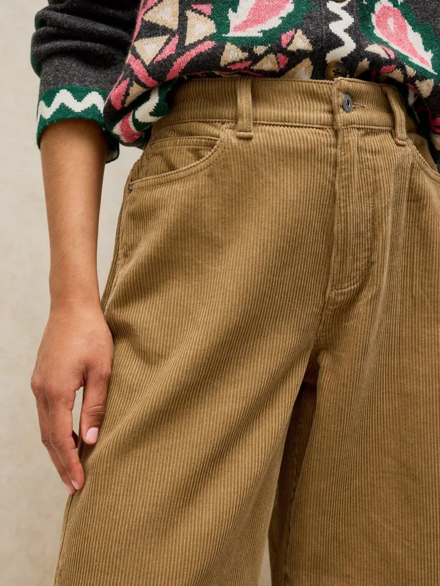Pantalon Large En Velours Côtelé Ayla