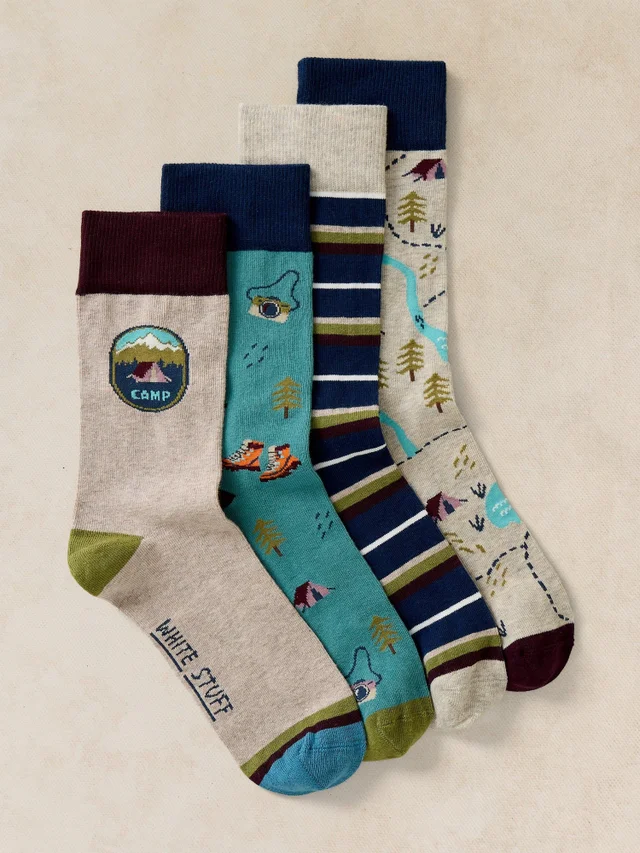 Lot de 4 Chaussettes de Randonnée Cheville
