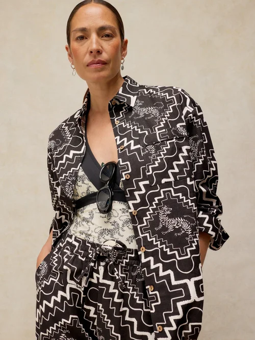 Chemise de plage Penny - Blk Pr - XXL Image 3