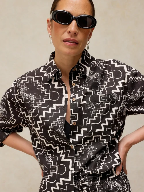 Chemise de plage Penny - Blk Pr - XXL Image 1