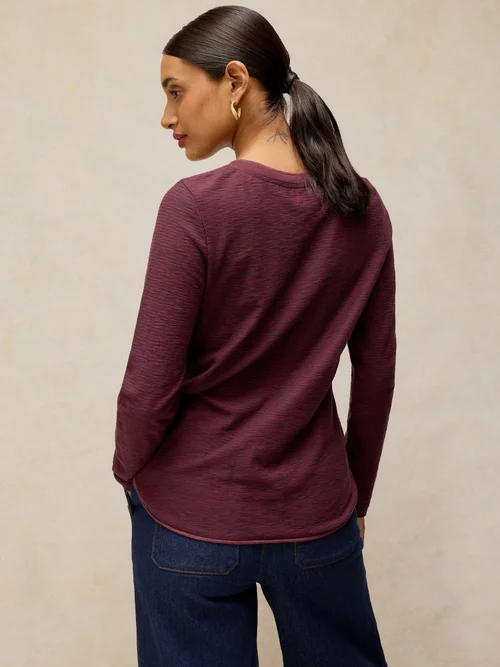Tee-shirt texturé Clara manches longues - Plum Mlt - 52 Image 4