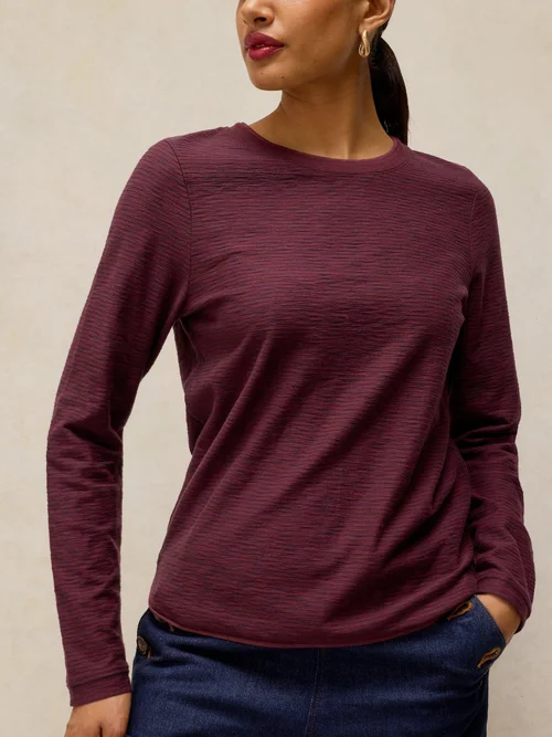 Tee-shirt texturé Clara manches longues - Plum Mlt - 52 Image 3