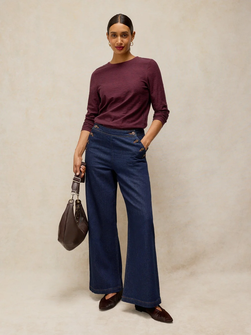 Tee-shirt texturé Clara manches longues - Plum Mlt - 52 Image 1