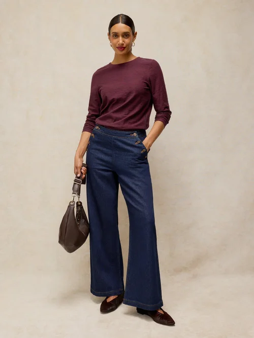 Tee-shirt texturé Clara manches longues - Plum Mlt - 52 Image 1