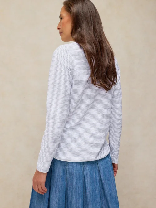 Tee-shirt texturé Clara manches longues - White Mlt - 50 Image 4