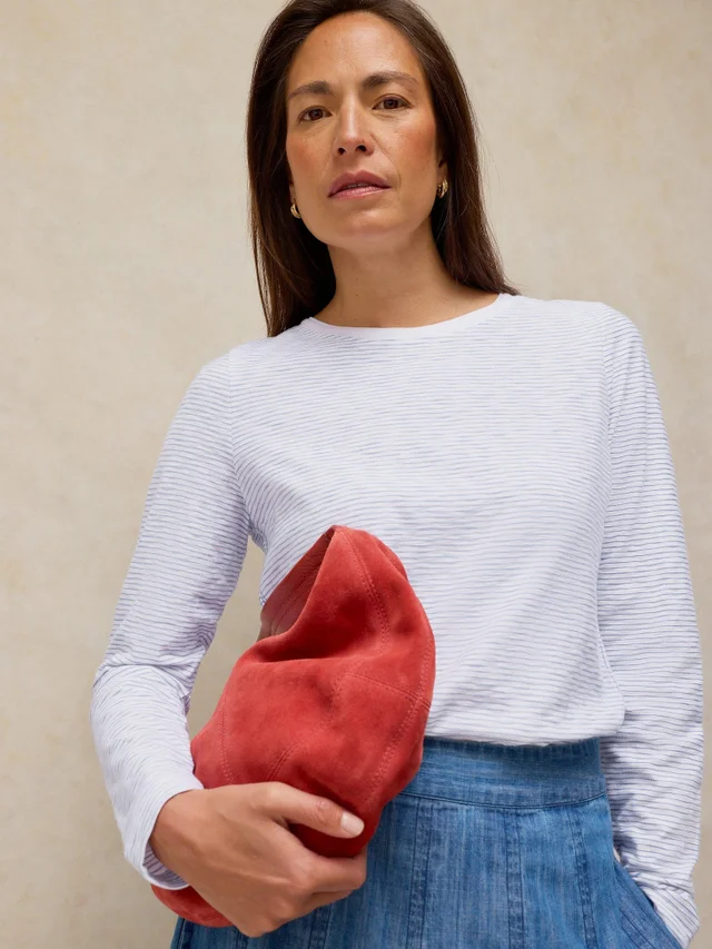Tee-shirt texturé Clara manches longues