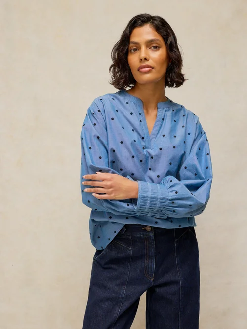 Chemise Raya Pop Over - Blue Mlt - 44/R Image 3