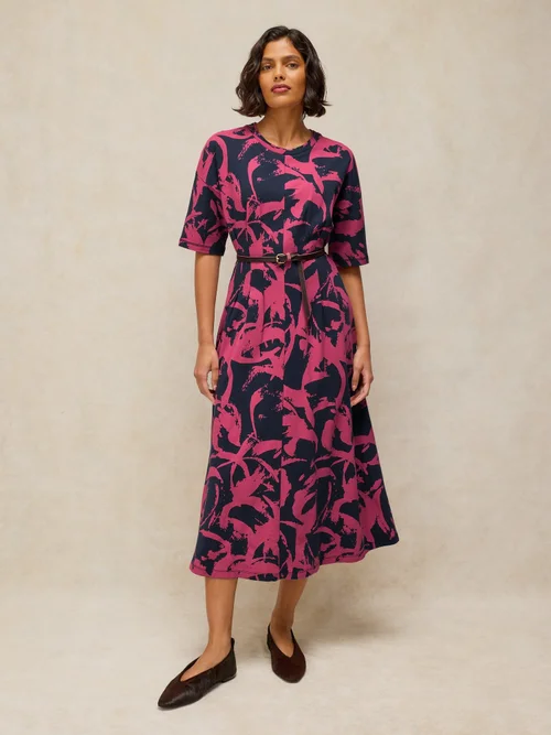 Robe Pelly Plissée - Navy Multi - 52/R Image 1