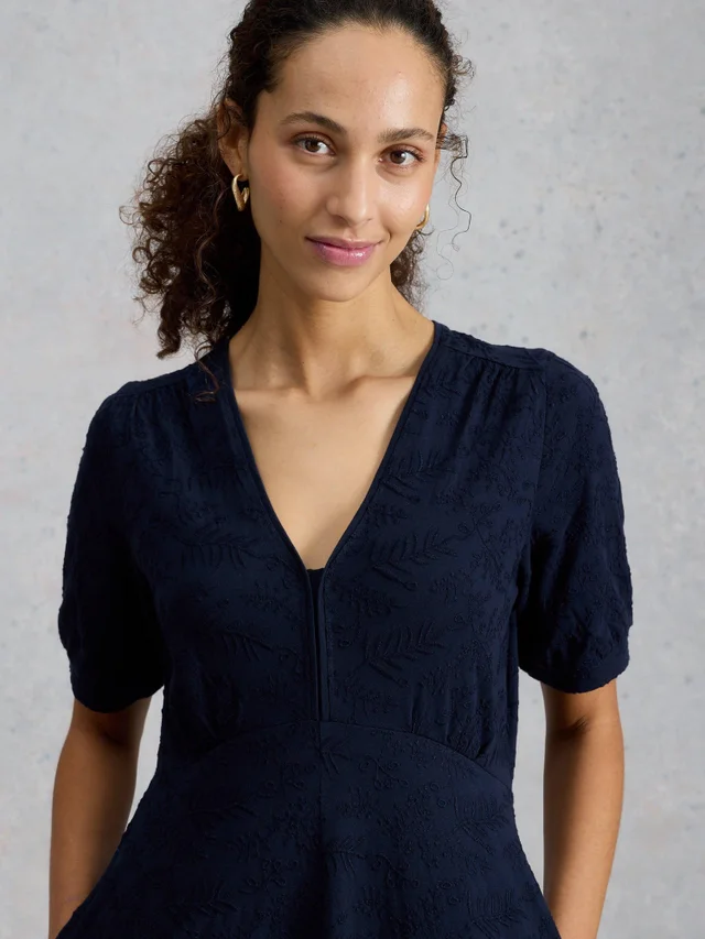 Robe en jersey brodée Megan