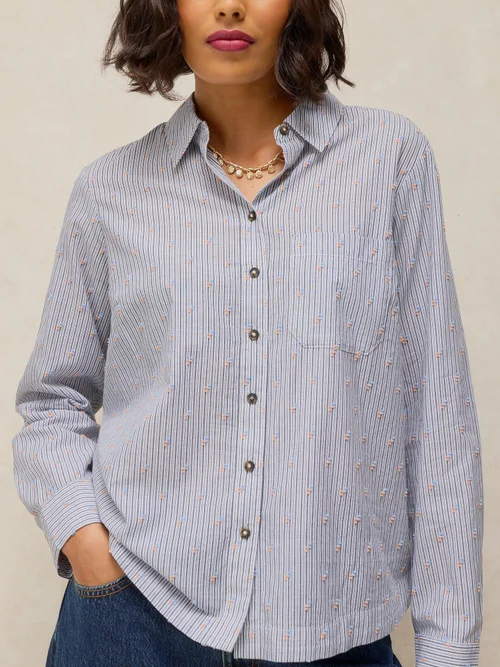 Chemise Libby en coton biologique - Blue Mlt - 52 Image 3