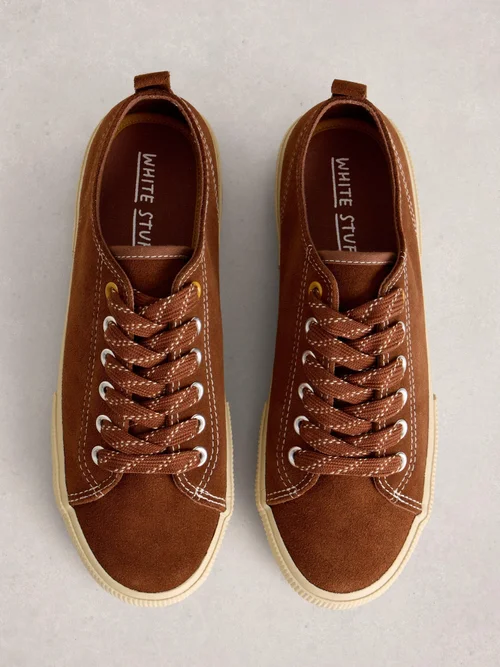 Baskets Pippa en daim à lacets - Mid Tan - 41 Image 2