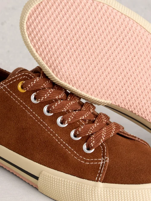 Baskets Pippa en daim à lacets - Mid Tan - 41 Image 4