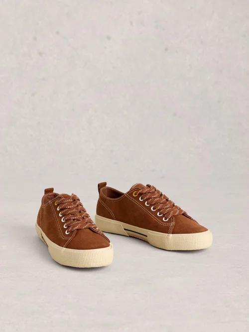 Baskets Pippa en daim à lacets - Mid Tan - 41 Image 3