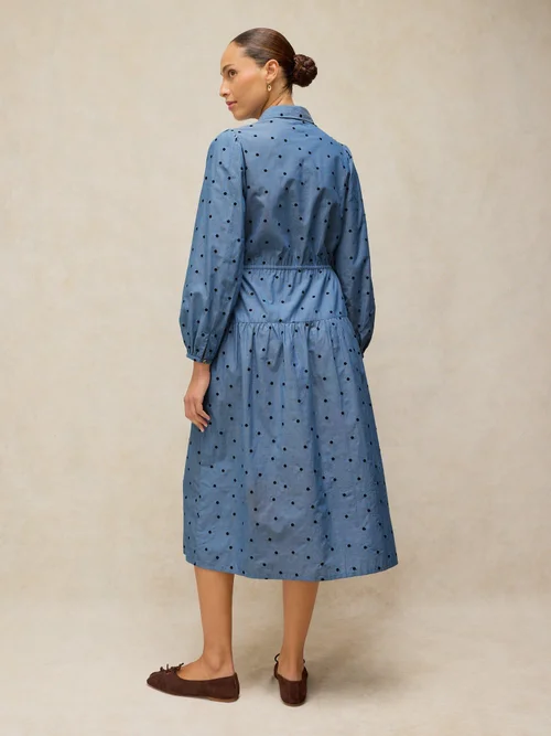 Robe Elsie Brodée - Chamb Blue - 46/R Image 4