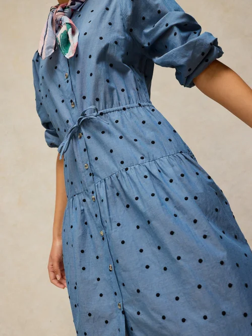 Robe Elsie Brodée - Chamb Blue - 46/R Image 3