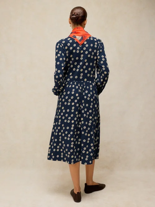 Robe en jersey Leah - Navy Multi - 48/R Image 4