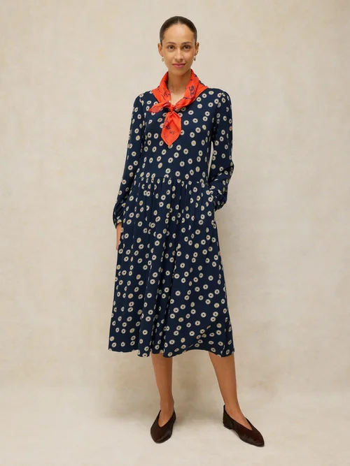 Robe en jersey Leah - Navy Multi - 48/R Image 2