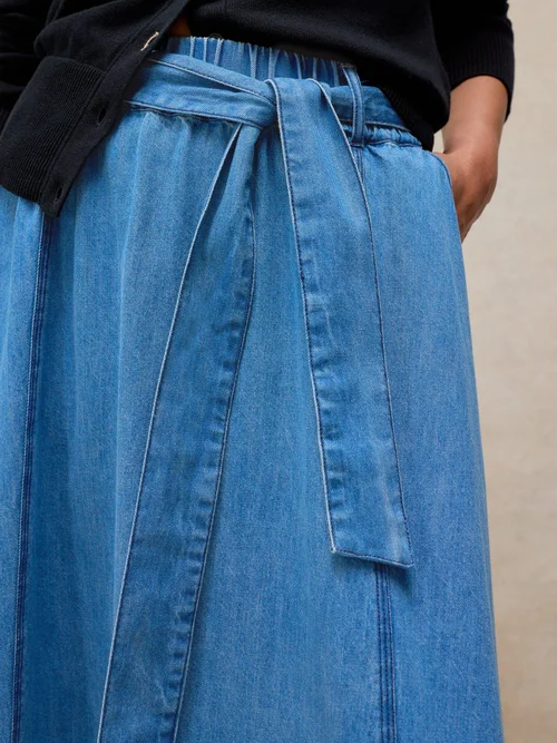 Jupe midi en denim Krystin - Mid Denim - 50/R Image 4