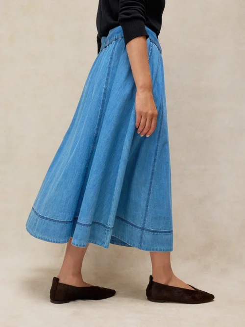 Jupe midi en denim Krystin - Mid Denim - 50/R Image 2