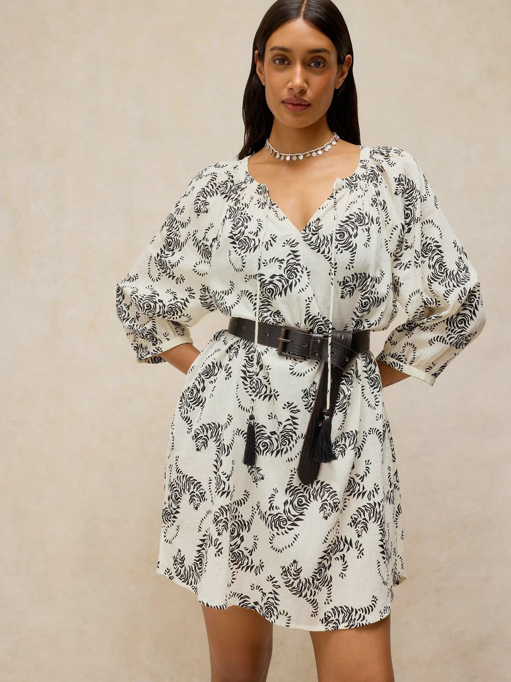Paréo de plage Lottie - Ivory Pr - XXL Image 1