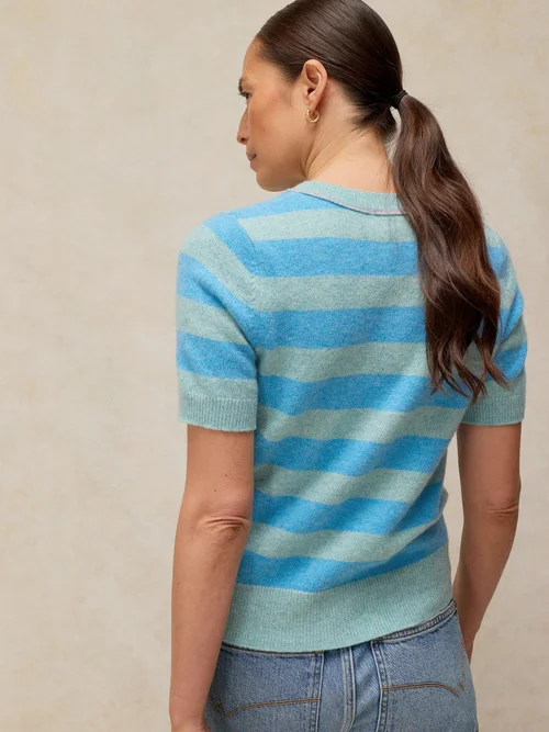 T-shirt en maille rayée Sansa - Blue Mlt - 46 Image 4