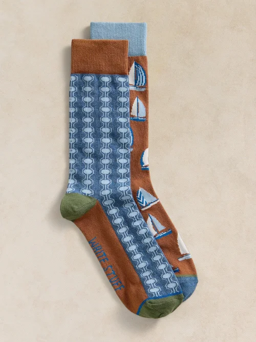 Lot de 2 Chaussettes de Cheville Sailing - Dk Chart - 44-46 Image 1