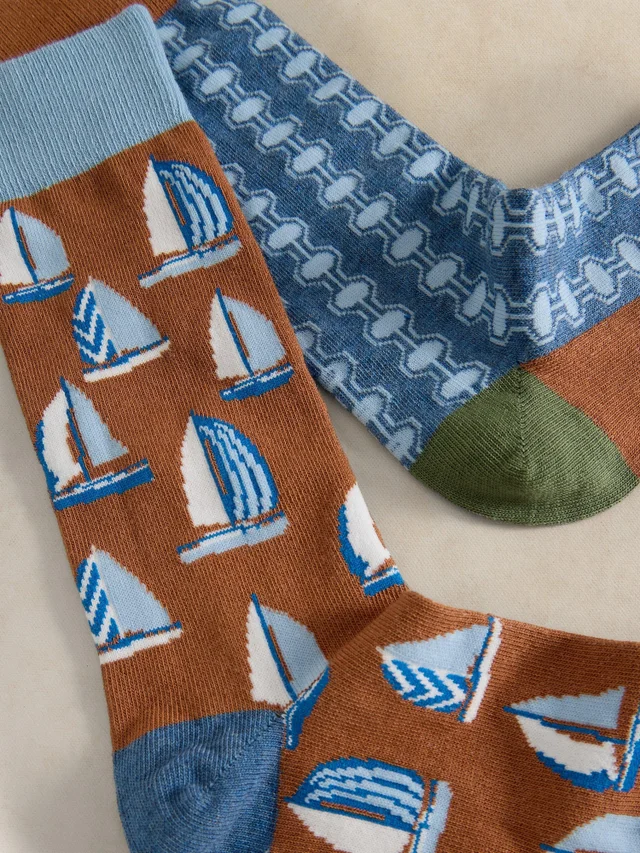 Lot de 2 Chaussettes de Cheville Sailing