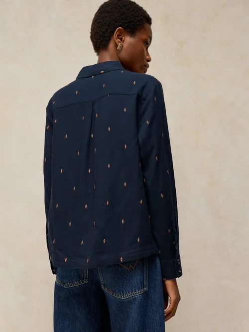 Chemise Libby en coton biologique - Dark Navy - 46 Image 4