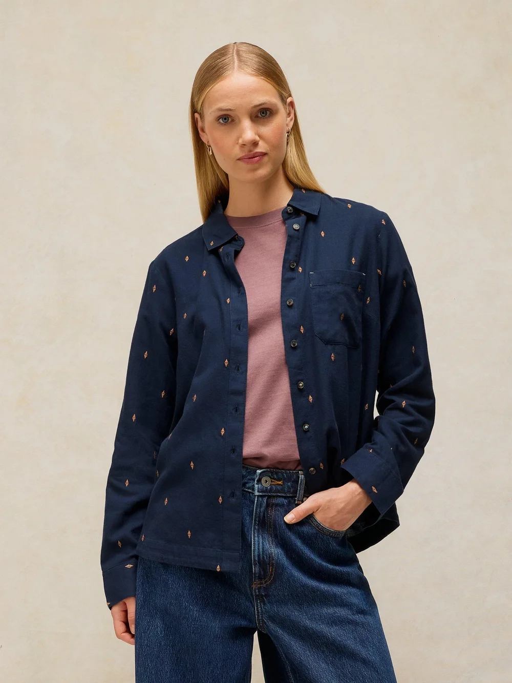 Chemise Libby en coton biologique - Dark Navy - 46 Image 1