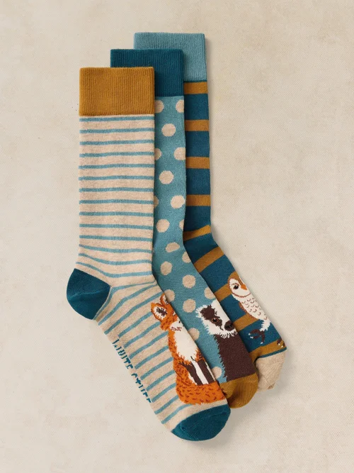 Lot de 3 paires de chaussettes chevilles Woodland - Nat Mlt - 44-46 Image 1